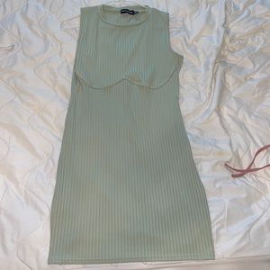 Green mini dress